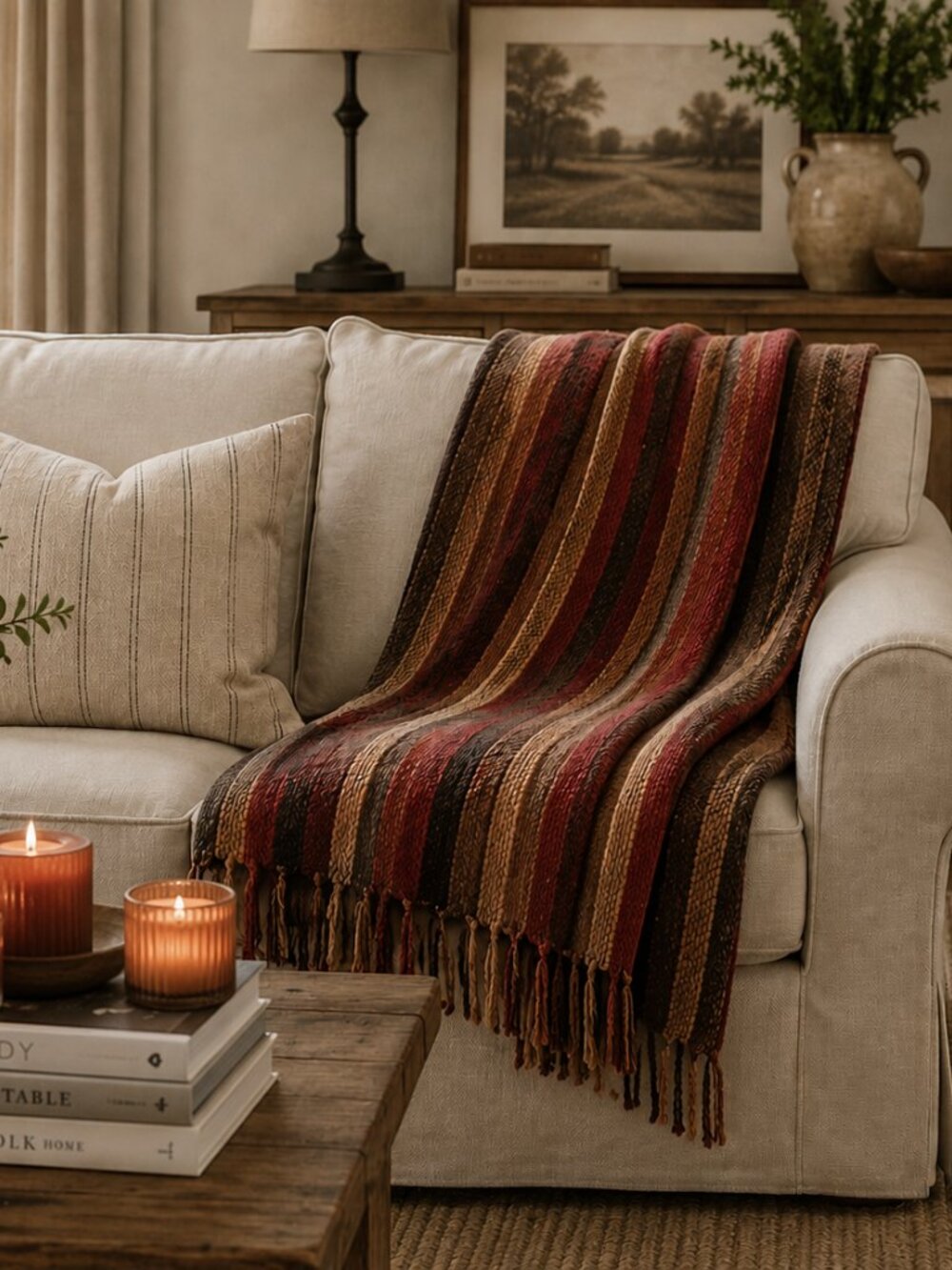Restoration Hardware Fringed Throw